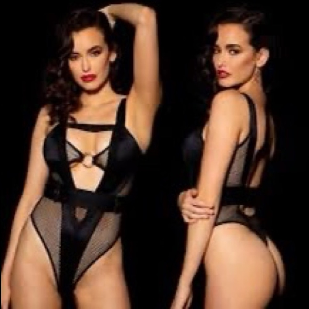 ISO Honey Birdette AXL Black Playsuit Large